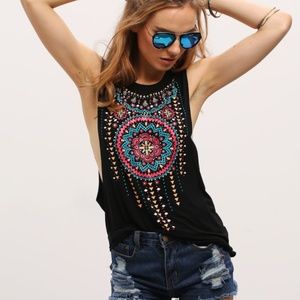 Black Aztec Tank